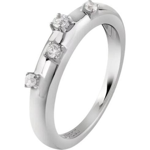 Guess, Anello, - Designer silver ring with Nuances crystals JSBR04542JWRH - Circuit: 52 mm, (52, 925 Argento)