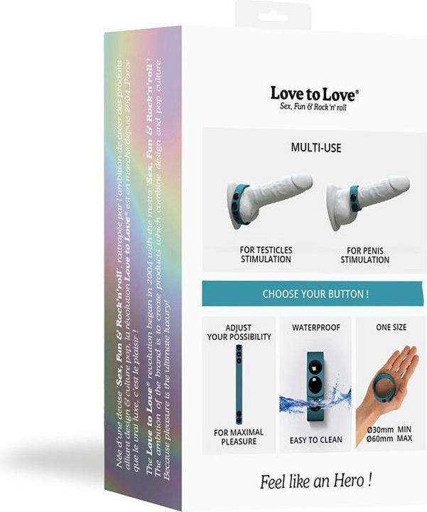 Produktbild Love to Love Hero Ring - Verstellbarer Cock Ring - Blau