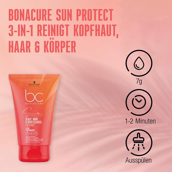 Immagine prodotto Schwarzkopf BC Sun Protect - Scap, Hair & Body Cleanse Coconut (200 ml, Shampoo liquido)