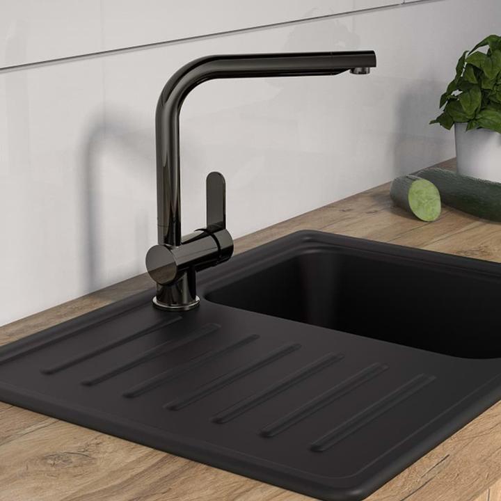 Image du produit Schütte Robinet Cuisine RIO Robinet d'évier Graphite brillant Pivotant 79836