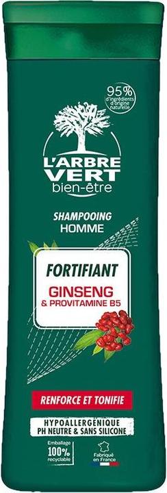 Image du produit L'arbre vert shampooing écologique homme fortifiant français (250 ml, Shampoing liquide)