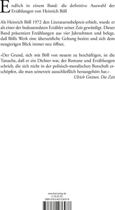 Produktbild Erzählungen (Deutsch, Heinrich Böll, Jochen Schubert, 2006)