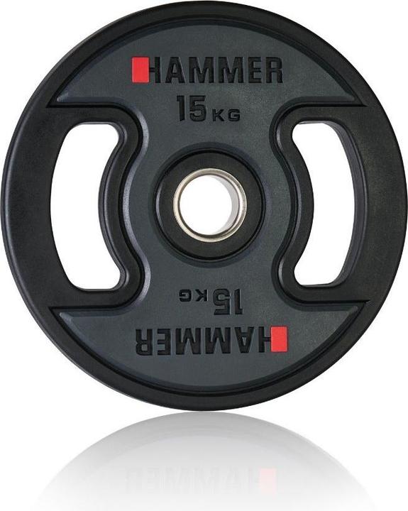Hammer Fitness Hantelscheibe 50 mm 15 kg, PU (1 x 15 kg)