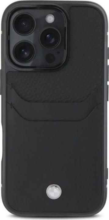 Produktbild BMW BMHCP16X22RSEPK iPhone 16 Pro Max 6.9" czarny/black hardcase Sign Leather Cardslot (Apple iPhone 16 Pro Max)
