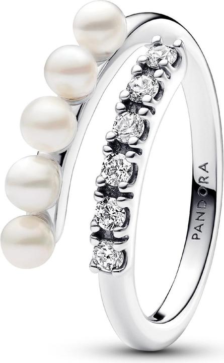 Produktbild Pandora Behandelte Süsswasserzuchtperlen & Pavé Offener Ring (56)