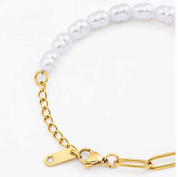 Produktbild Sensora Jewelry Pearl Link Armband (19 cm, Edelstahl)