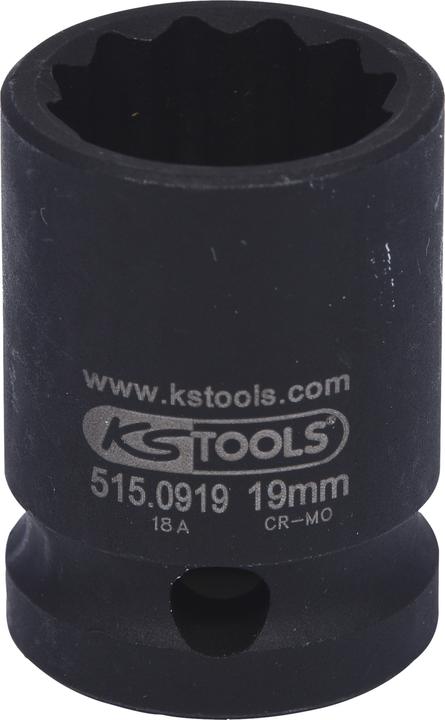 Actual product image KS Tools 1/2" power socket short (19 mm)