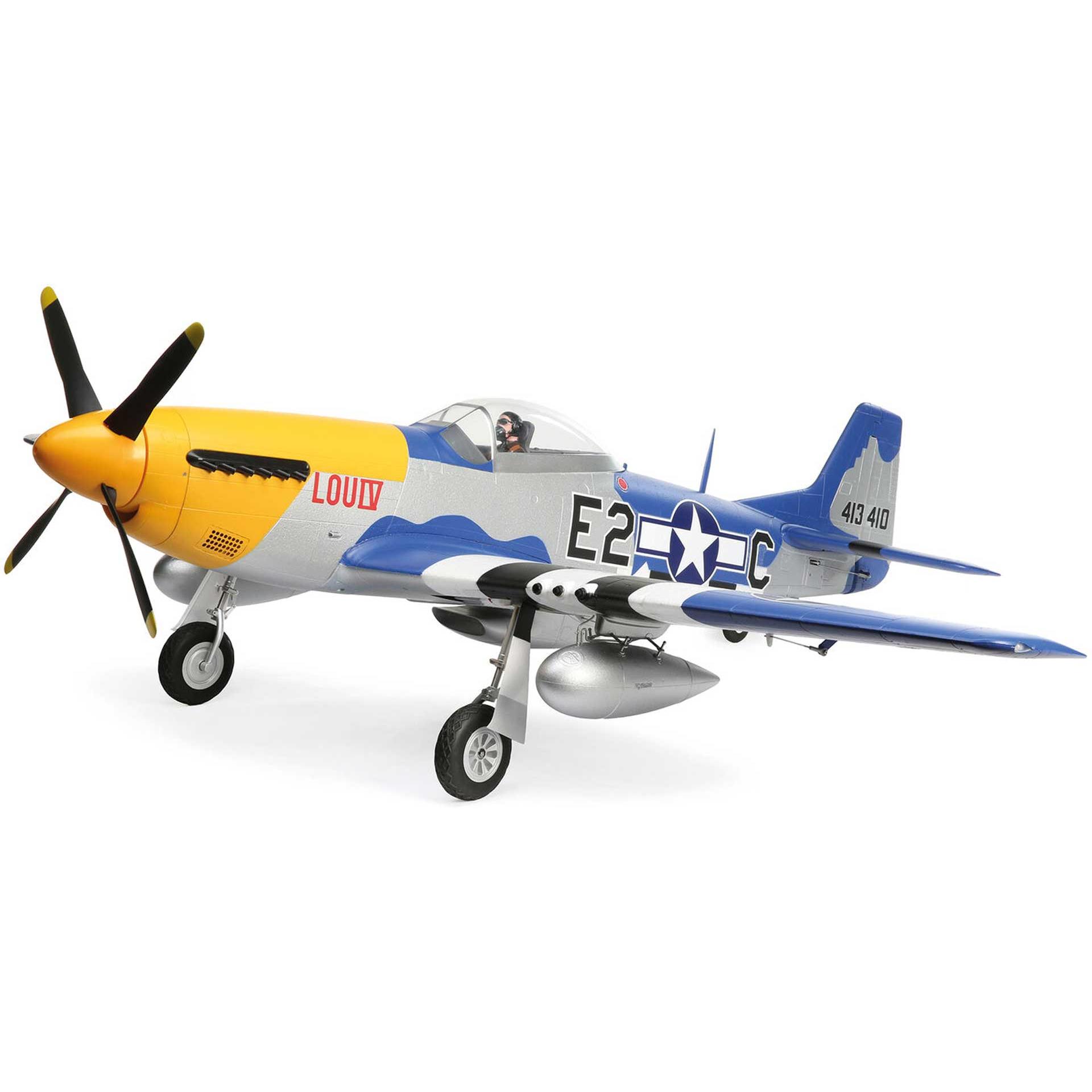 E-Flite P-51D Mustang 1500mm Elektromotor Warbird BNF Basic inkl. AS3X und SAFE (Motorflugzeug)
