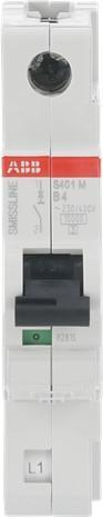 Actual product image ABB Automatic circuit breaker S400 type B 4A 10kA