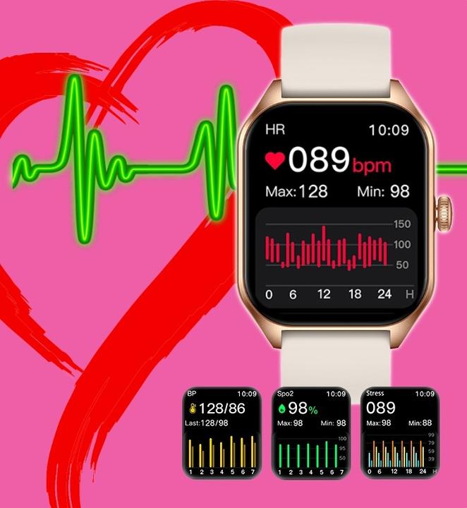 Actual product image RNCF03-5 Damen Smartwatch Roségold Armband + Armband