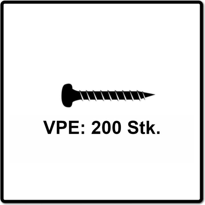 Produktbild Fischer Power-Fast II FPF II Spanplattenschraube 3,0x20 mm 200 Stück ( 670058 ) Pan Head mit Torx (200 Schrauben pro Stück)