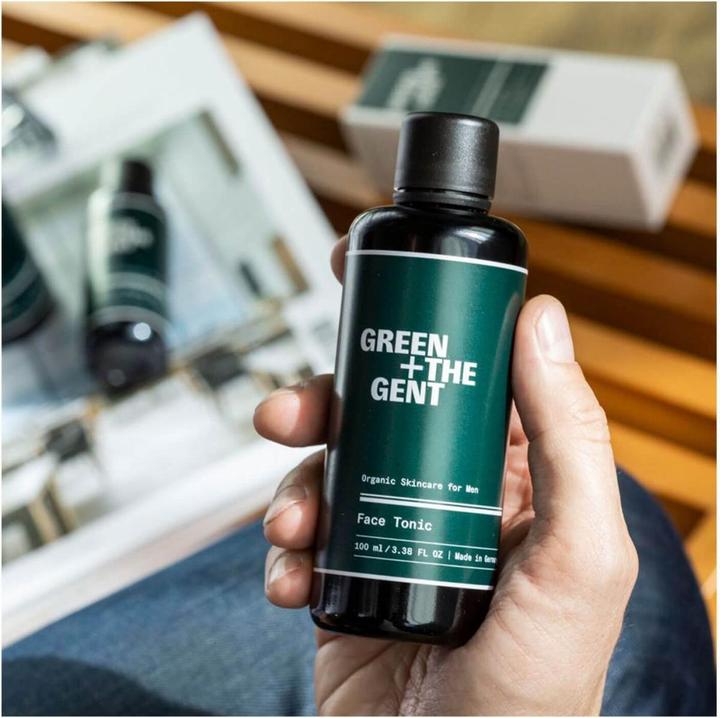 Actual product image Green + The Gent Face Tonic - facial tonic for deep pore cleansing (Aftershave Tonic, 100 ml)