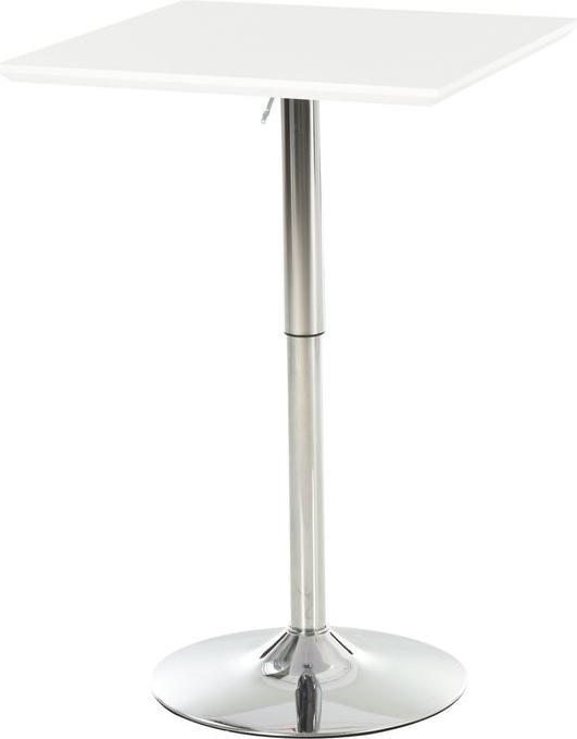 Produktbild Swisshandel24 Stehtisch, höhenverstellbar, quadratisch, Stahl Weiss 60 x 60 x 71-92 cm