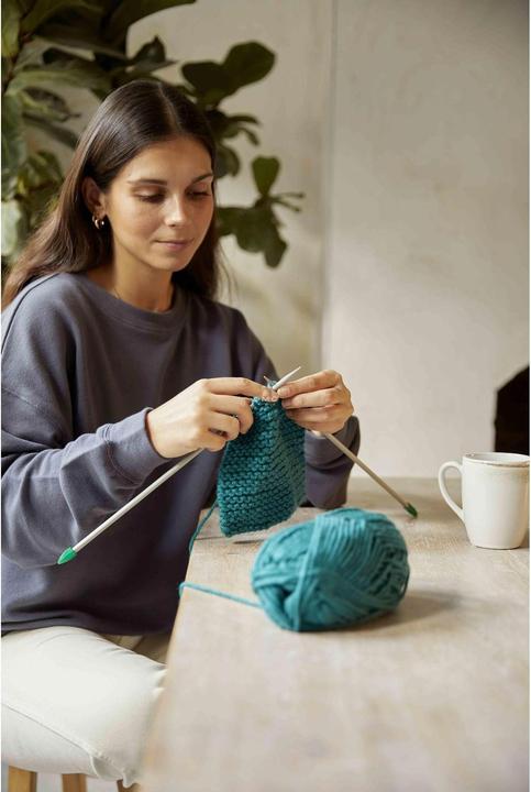 Actual product image DMC Mindful Making scarf knitting set