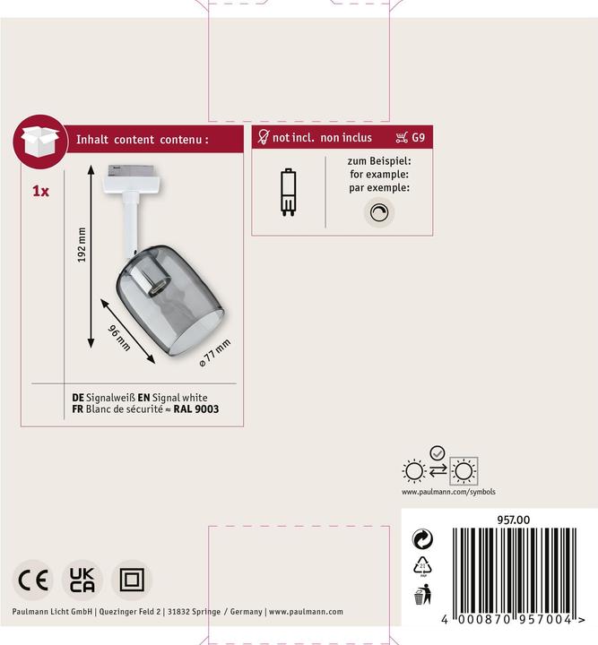 Actual product image Paulmann URail Spot Blossom (G9)