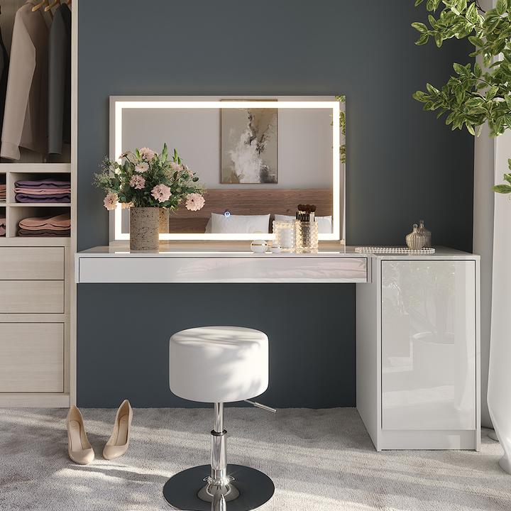 Produktbild Vicco Schminktisch Sherry, Weiss, 120 cm 4 Teile (120 x 40.10 x 70 cm)