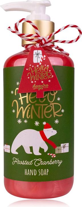 Actual product image Accentra Soap dispenser with liquid soap HELLO WINTER, fragrance: Frosted Cranberry (Device, 290 ml)