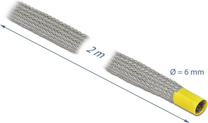Immagine prodotto Delock Guaina per cavi per schermatura EMC 2 m x 6 mm Grigio (Tubo cavi, 200 cm)