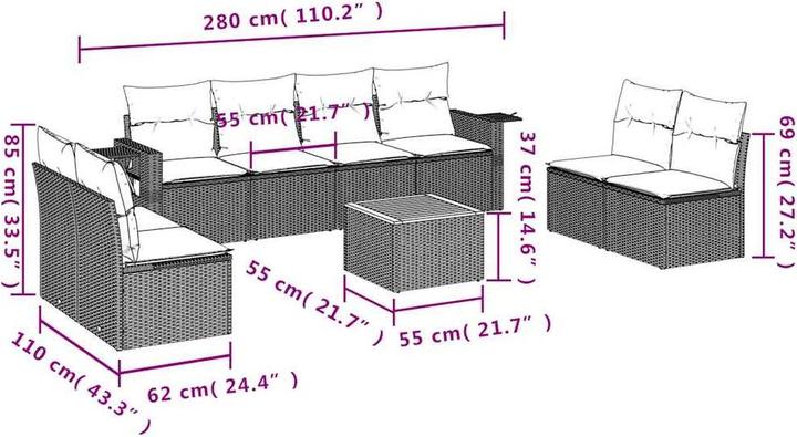 Produktbild vidaXL Kaison
