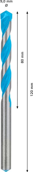 Produktbild Bosch Professional Zubehör EXPERT CYL-9 MultiConstruction Bohrer, 9 x 80 x 120 mm (9 Millimeter)