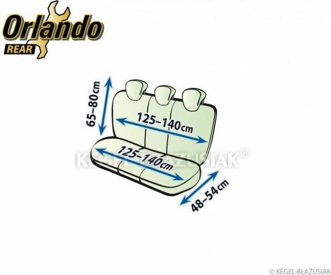 Immagine prodotto Sixtol Copertura universale per auto ORLANDO, nera per i sedili posteriori