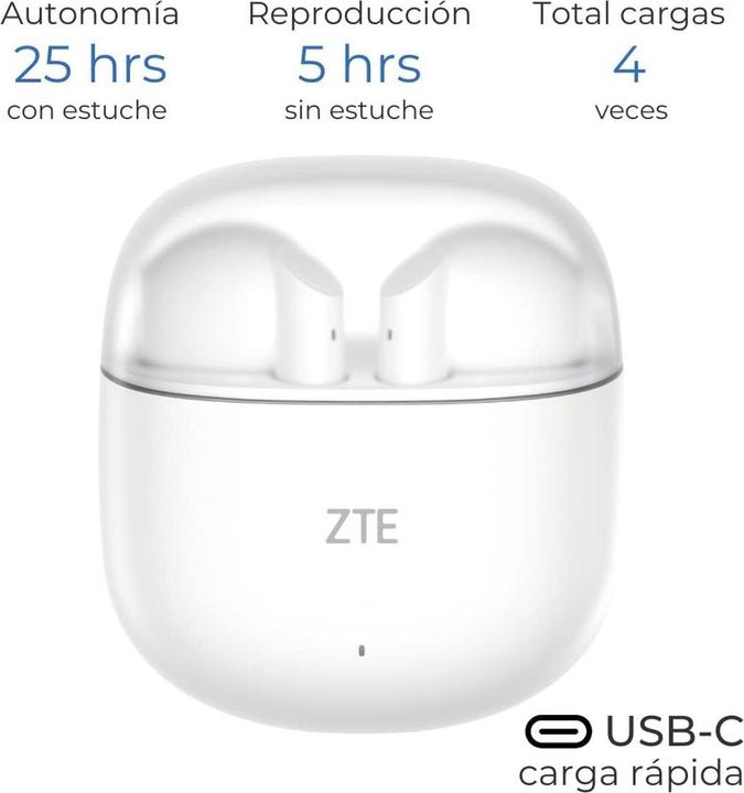 Produktbild ZTE Słuchawki Buds2 (EB2201) Biale (6 h, Kabellos)