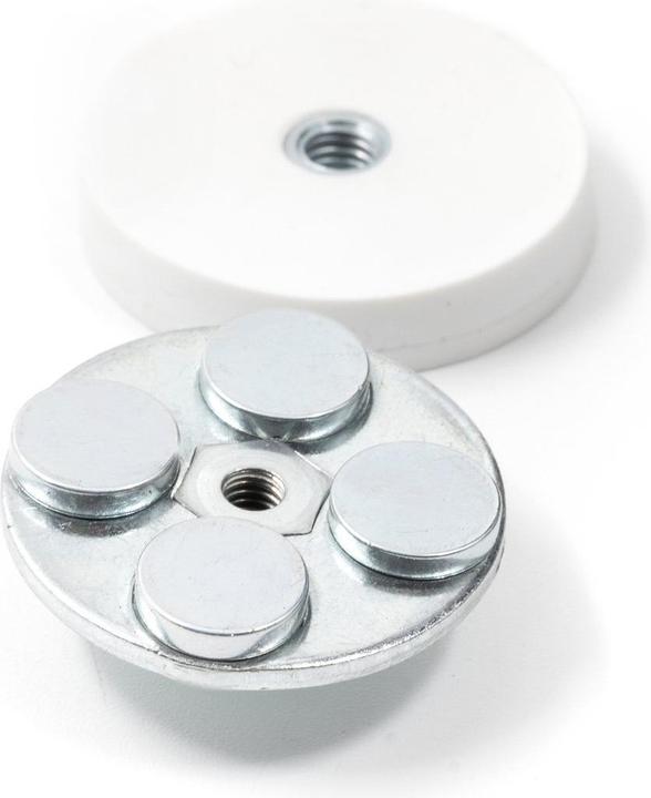 Actual product image Supermagnete Magnet system round rubber-coated with internal thread (1x)