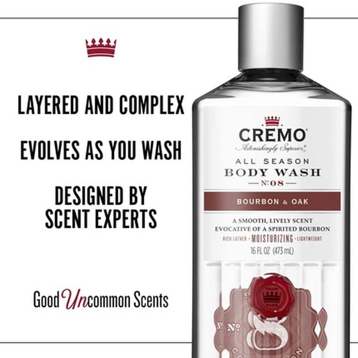 Produktbild Cremo All Season Body Wash Bourbon & Oak 16oz (16 ml)