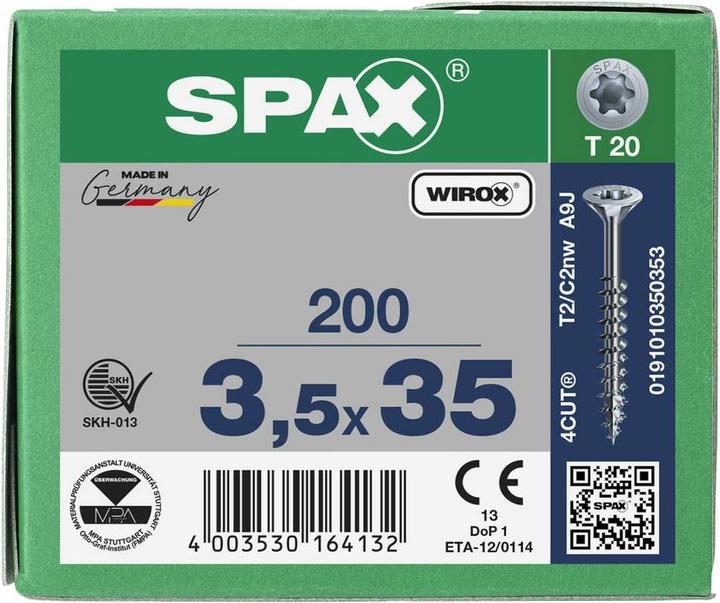 Produktbild Spax Universalschrauben 3.5 x 35 mm, 200 Stück (200 Schrauben pro Stück)