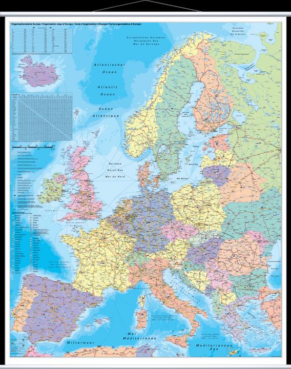 Actual product image Franken Map Board Europe laminated