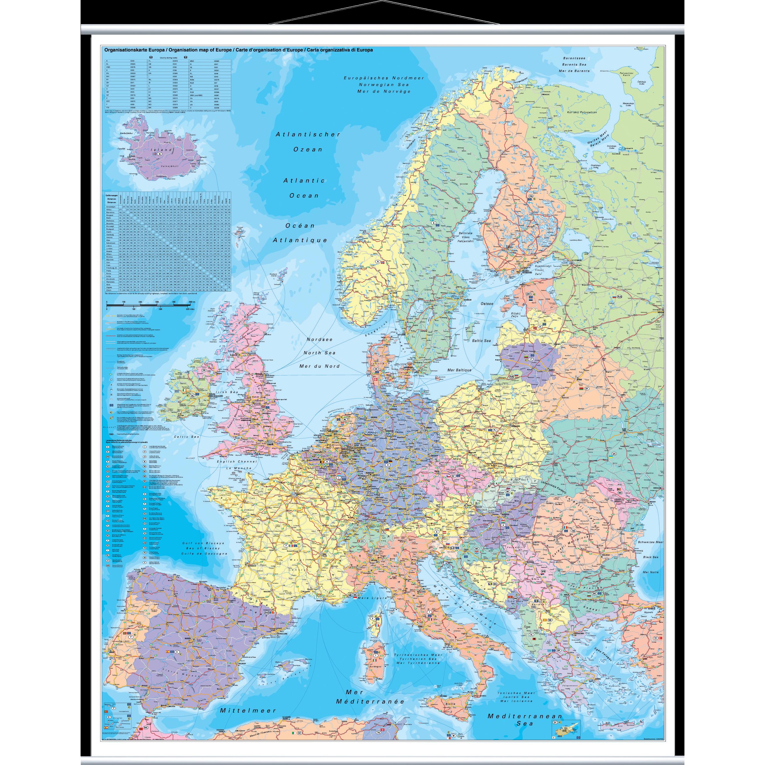 Thumbnail - Kartentafel Europa laminiert, Landkarte