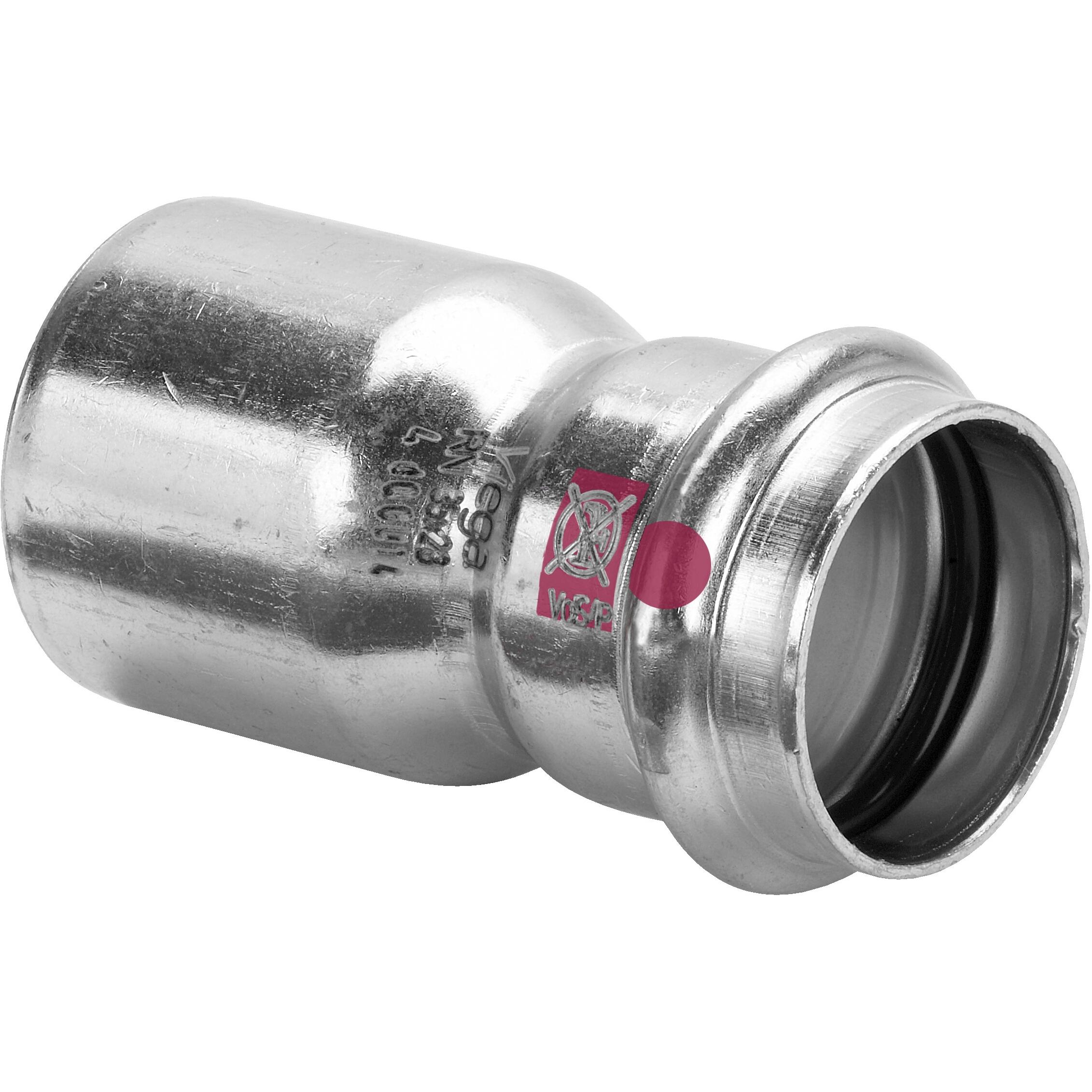 Viega, Rohrverbindungstechnik, 1115.1 Reduzierstück Preabo 1115.1 Durchmesser 22 x 18 mm Stahl (Rohrreduktion)