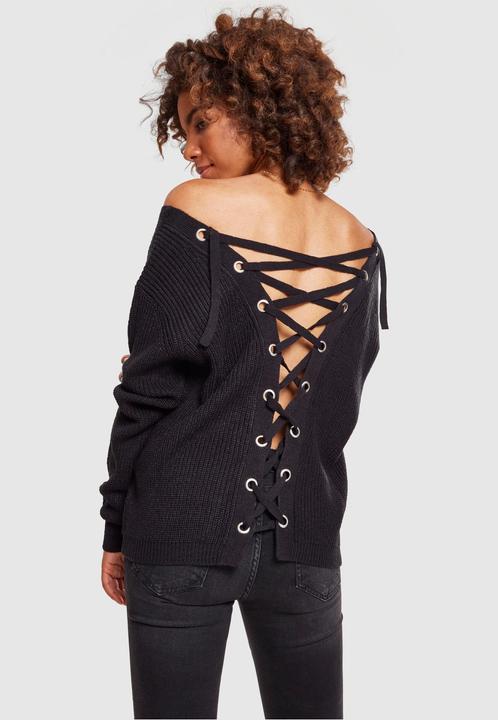 Produktbild Urban Classics Ladies Back Lace Up Sweater (L)