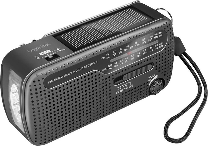 Immagine prodotto LogiLink Radio a manovella con dinamo (VHF, MW, KW)