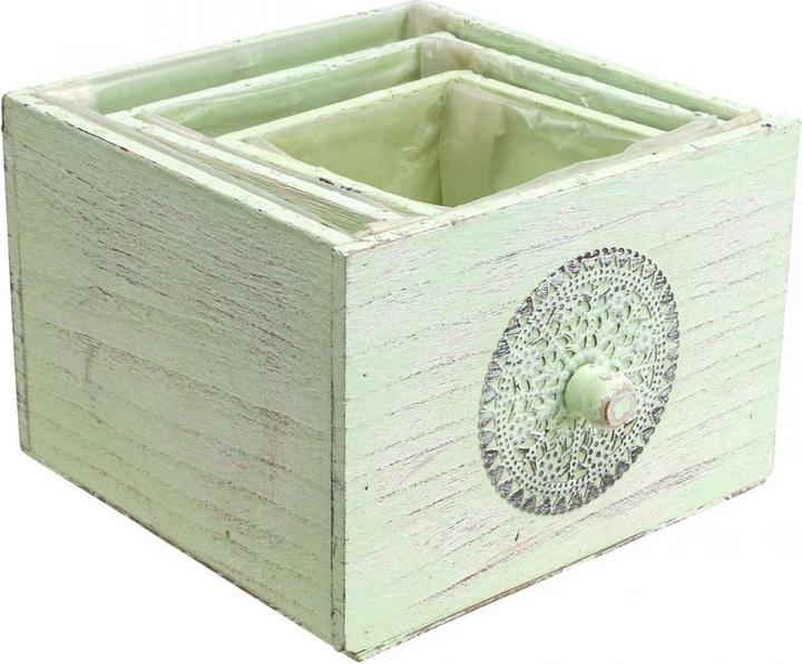 Produktbild Viana Dekorative Pflanzschubladen im Shabby-Chic-Set (3x)
