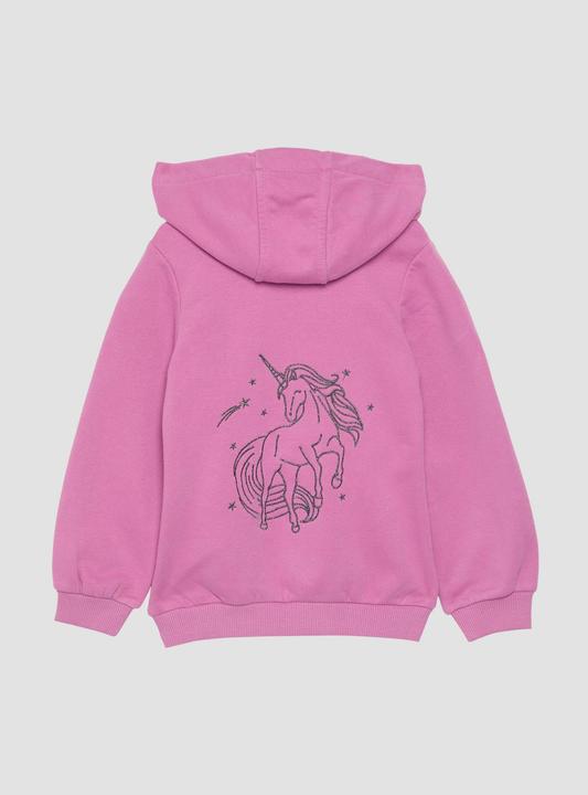 Produktbild S.Oliver Sweatshirt Wärmender Hoodie mit Glitzer-Stickerei auf Front und Rücken (104, 110)