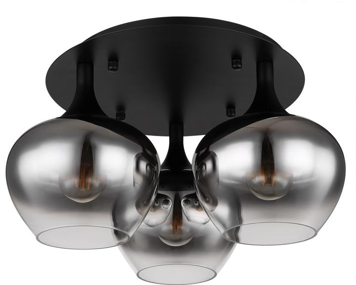 Actual product image Globo Ceiling light Maxy black matt 3xE27 (E27)
