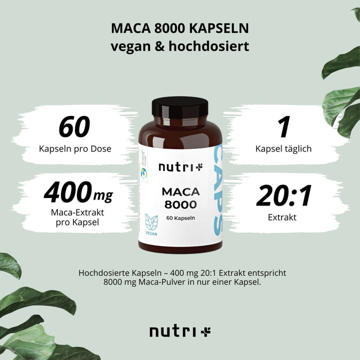 Actual product image Nutri+ Maca 8000 (60 pcs., Capsules, 60 ml)