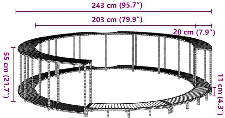 Produktbild vidaXL Whirlpool Umrandung