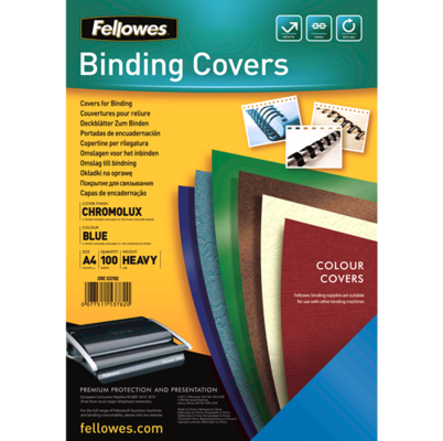 Produktbild Fellowes Chromolux Deckblatt, glänzend, blau