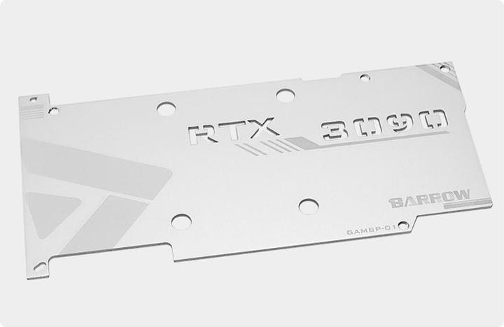 Immagine prodotto Barrow Piastra posteriore per il blocco ad acqua per GPU a copertura totale GALAX/GAINWARD 3090 - Argenteo