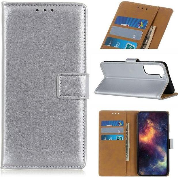 Thumbnail - MU Classic Classic II Leder Bookcover Series (Samsung Galaxy S21+), Smartphone Hülle, Silber