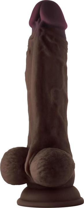 Actual product image Shaft Model A Straight Flexiskin Double Layered Realistic Extremely Soft Dildo with Balls Sex Toys L