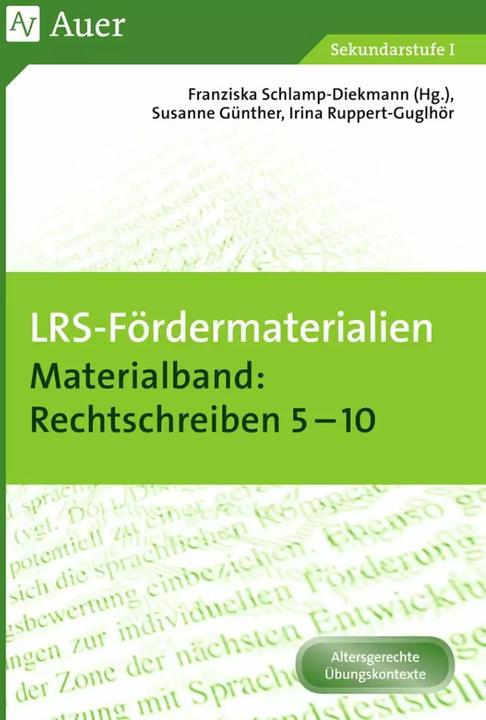 Produktbild LRS-Fördermaterialien 2 (Deutsch, Franziska Schlamp-Diekmann, Günther/Ruppert-Guglhör, 2014)