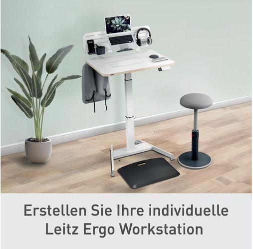 Actual product image Leitz Ergo Compact Workstation Electric height-adjustable desk (80 x 60 x 130 cm)