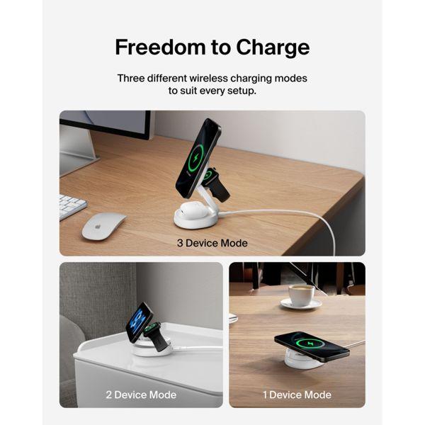 Produktbild Belkin BoostCharge 3-in-1 Qi2 Ladestation (15 W)