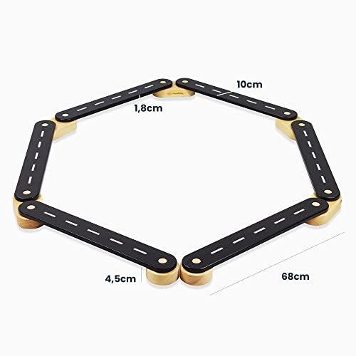 Produktbild Activity Board Balancierbalken mit 5 Balancierbrett für Kinder - Parcour Balance Beam aus Holz | Sensorischer Weg