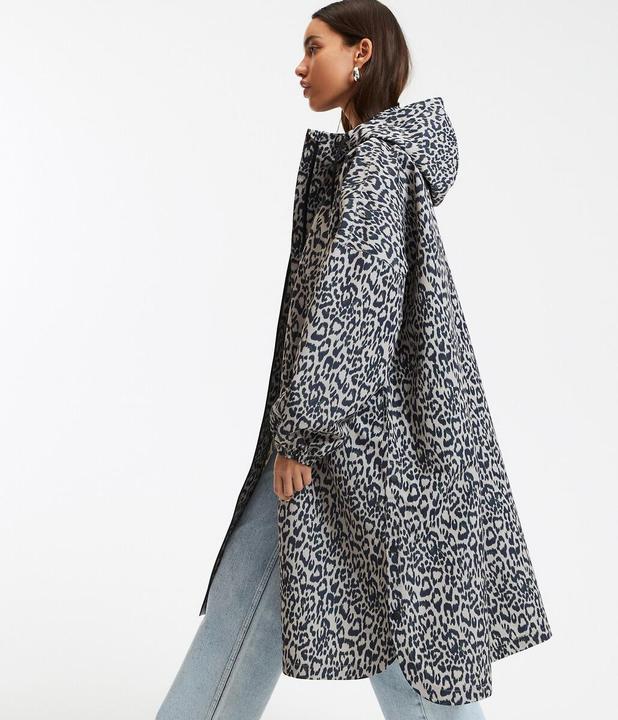 Immagine prodotto La Redoute Collections Oversize-Windjacke Maxi Long Print mit Kapuze (S, M)