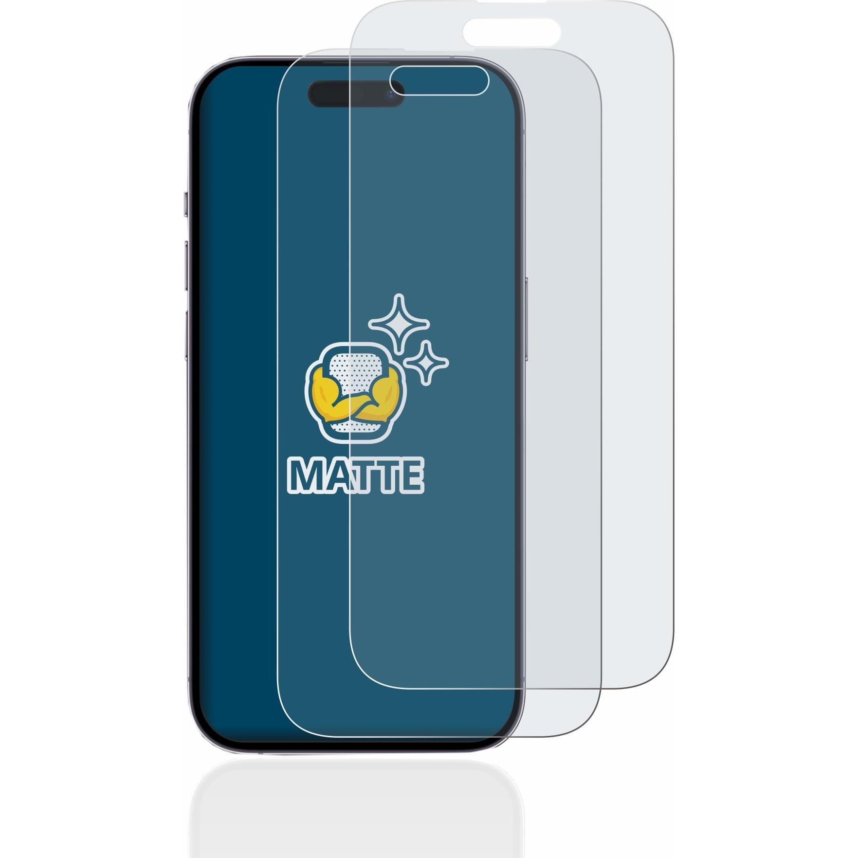 Thumbnail - BROTECT Entspiegelungs-Schutzfolie Displayschutz Matt (2 Stück, Apple iPhone 14 Pro), Smartphone Schutzfolie, Schwarz