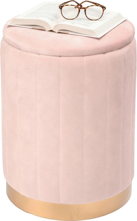 Produktbild Relaxdays Hocker aus Samt mit Stauraum